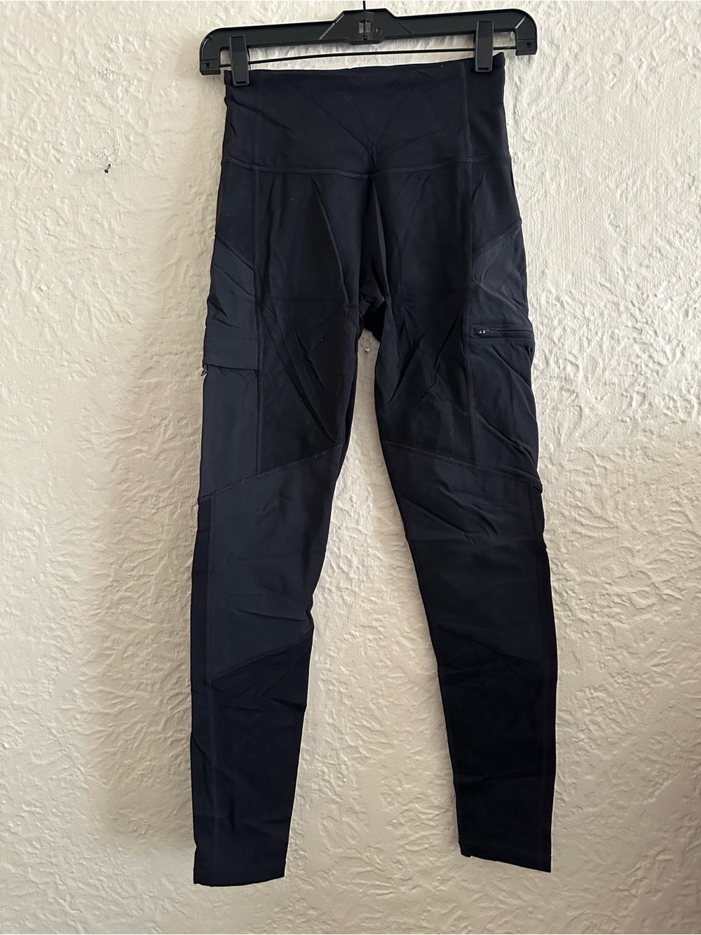 Prana Black High Rise Zipper Pocket Hiking Biking Leggings XS